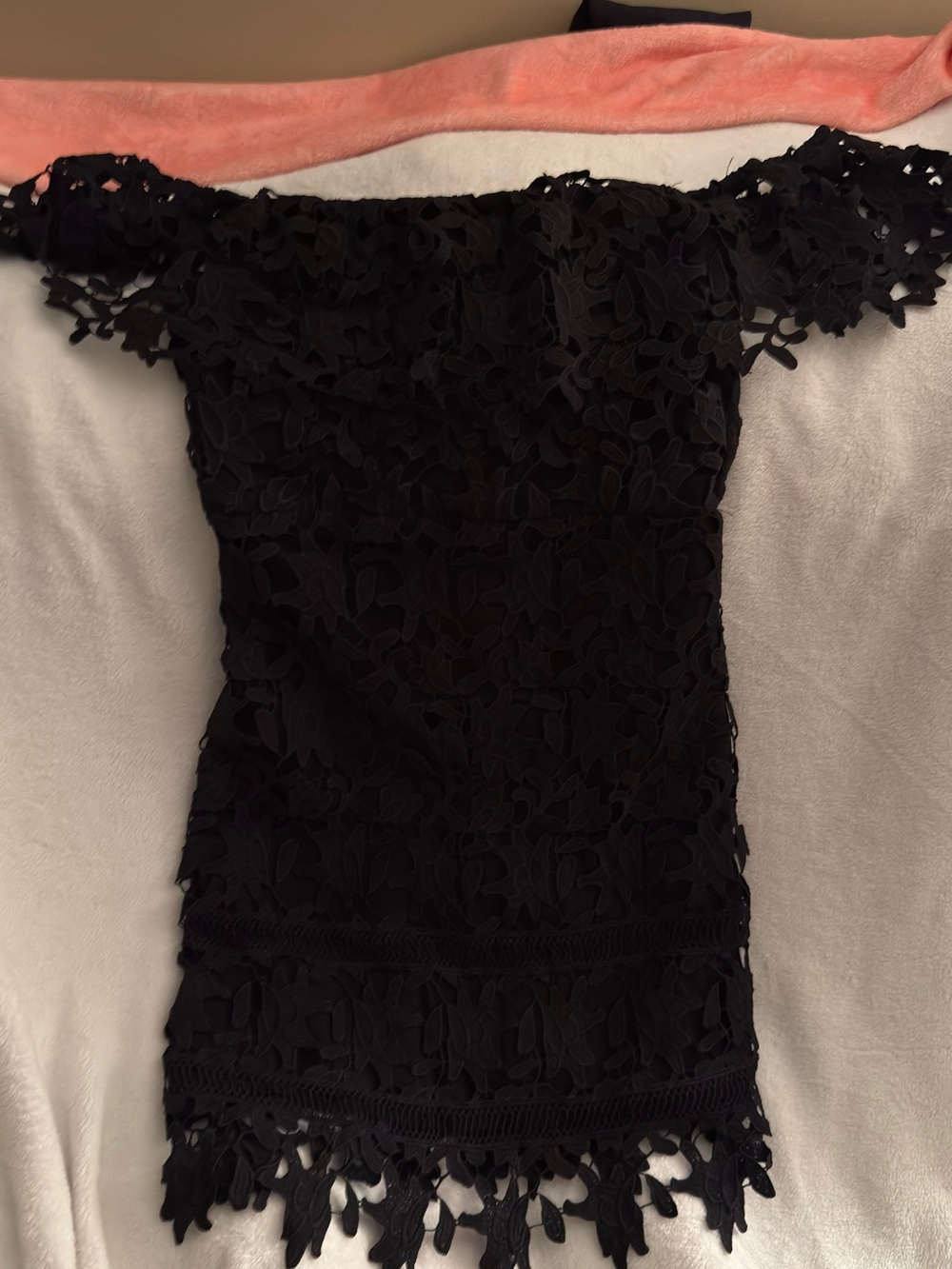 ASTR Black Off the Shoulder Lace Dress Size Medium
